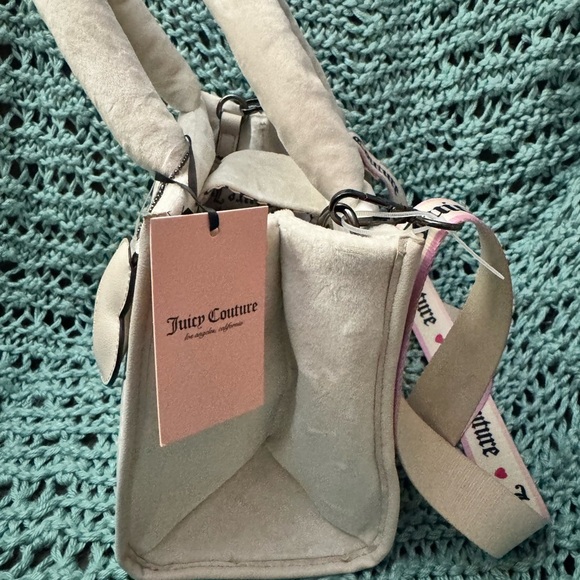 NEW! Juicy Couture Velour Extra Spender Tote Bag Crossbody Black Liquorice NWT - Picture 2 of 13